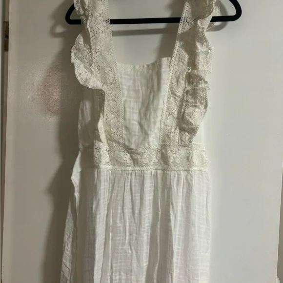 Anthropologie White Ruffled Maxi Dress - Picture 4 of 5